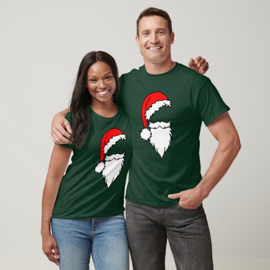 T-shirt Santa Hat avec barbe (Unisexe)
