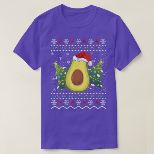 T-shirt Santa Hat Avocat Pull de Noël Laid Fruit Amour (Design devant)