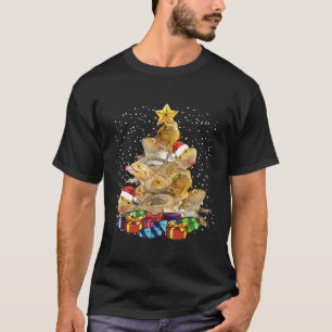 T-shirt Santa Hat Cute Iguanas Feux de Noël