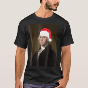 T-shirt Santa Hat George Washington Histoire de Noël