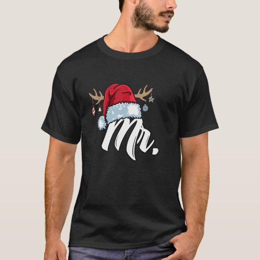 T-shirt Santa Hat Mr Partner Outfit For Christmas 1 (Devant)