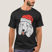 T-shirt Santa Hat Poodle Noël Noël Noël Noël Chien Proprié (Devant)