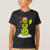 T-shirt Santa Hat Snowman Xmas Funny Ckleball Lover Christ (Devant)