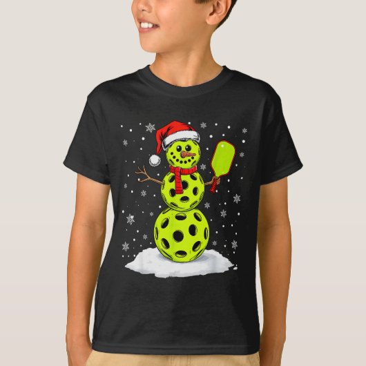 T-shirt Santa Hat Snowman Xmas Funny Ckleball Lover Christ (Devant)