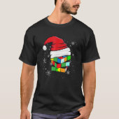 T-shirt Santa Hat Speed Cubing Puzzle Cube Cube Noël (Devant)