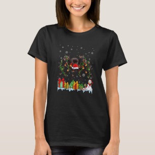 T-shirt Santa Hat Spider Lumières de Noël Animaux