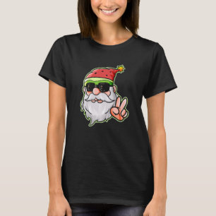 T-shirt Santa Hat Watermelon Victory Signal Sunglass Chris