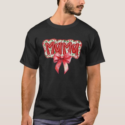 T-shirt Santa Hot Cocoa Mom (Devant)