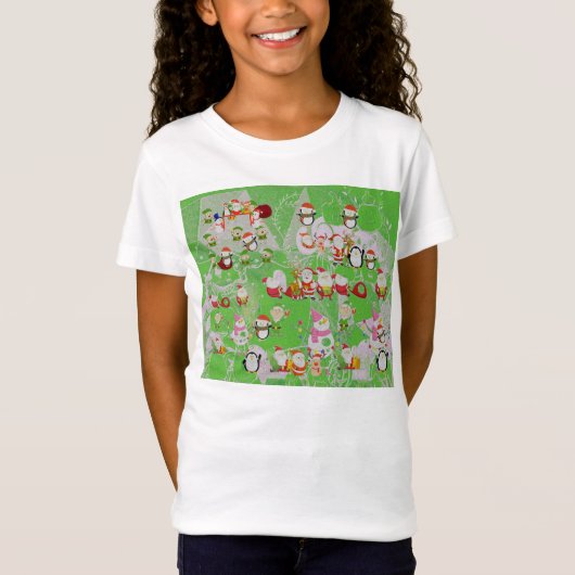 T-Shirt Santa Magical Green New Year (Devant)