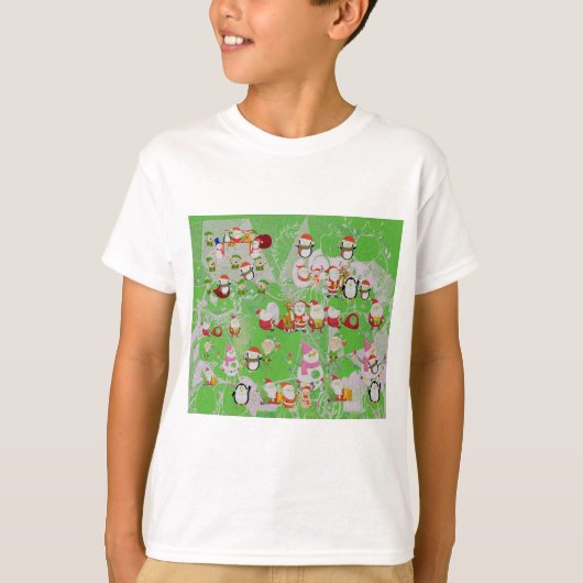 T-shirt Santa Magical Green New Year (Devant)