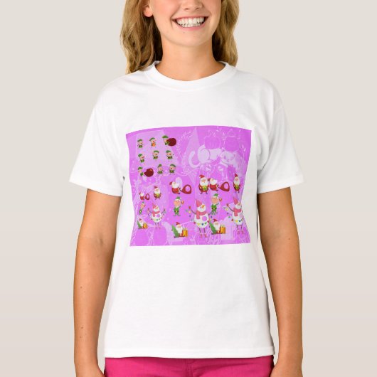 T-shirt Santa Magical Pink New Year (Devant)