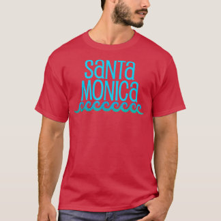 T-shirt Santa Monica Beach Surf Waves Travel Gift Tee