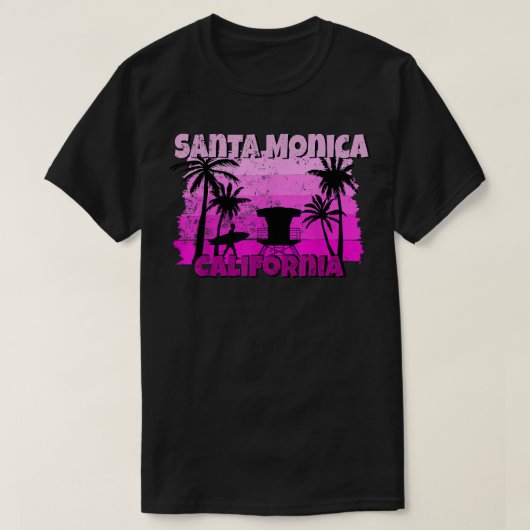 T-shirt Santa Monica California  (Design devant)