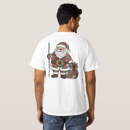 T-shirt Santa Patchwork (Dos entier)