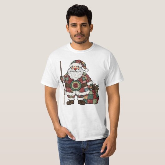 T-shirt Santa Patchwork (Devant entier)