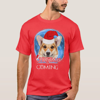 T-shirt Santa Pembroke Welsh Corgi Chien Joyeux Noël Est