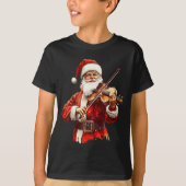 T-shirt Santa Playing Violin Funny Violin Player Violinist (Devant)