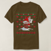 T-shirt Santa Pooping Down Chimney Ugly Xmas Sweater Chris (Design devant)