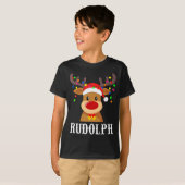 T-shirt Santa Reindeer Rudolph Xmas Group Costume  (Devant entier)