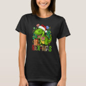 T-shirt Santa Rex Christmas Tree Rex mas Leopard Dinosaur (Devant)