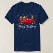 T-shirt Santa Riding Christmas Tree Truck Eagle Bird Chris (Design devant)
