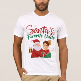 T-shirt Santa’s Favorite Uncle | Cute Family Christmas Des