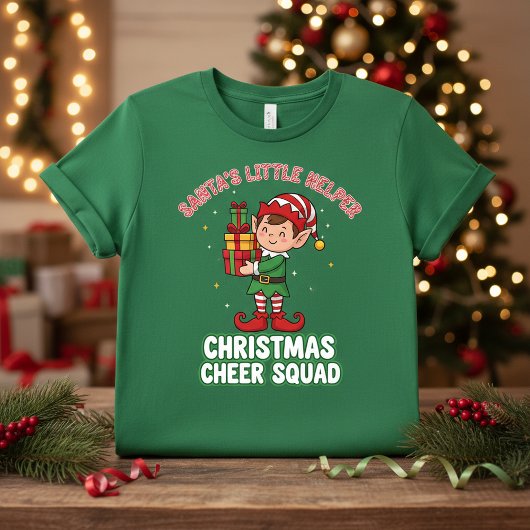 T-shirt Santa’s Little Helper Christmas Cheer Squad Funny 