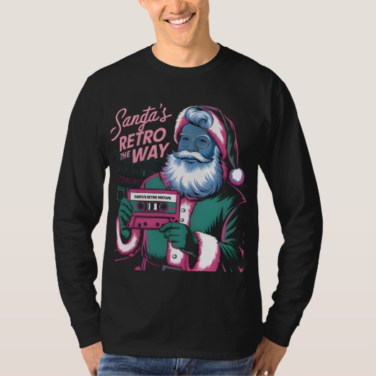 T-shirt Santa’s Mixtape – 80s Christmas Nostalgia (Devant)
