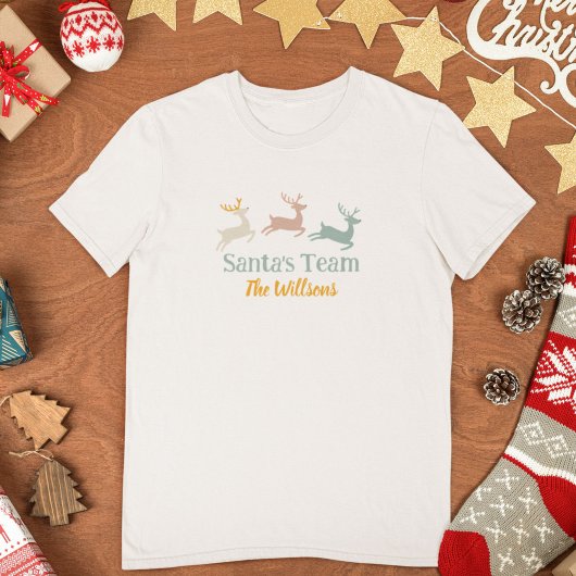 T-shirt Santa’s Team | Matching Family Christmas