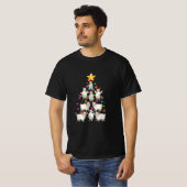 T-shirt Santa Sheep Christmas Tree Lights Funny Sheep Veni (Devant entier)