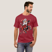 T-shirt Santa Skateboarding (Devant entier)