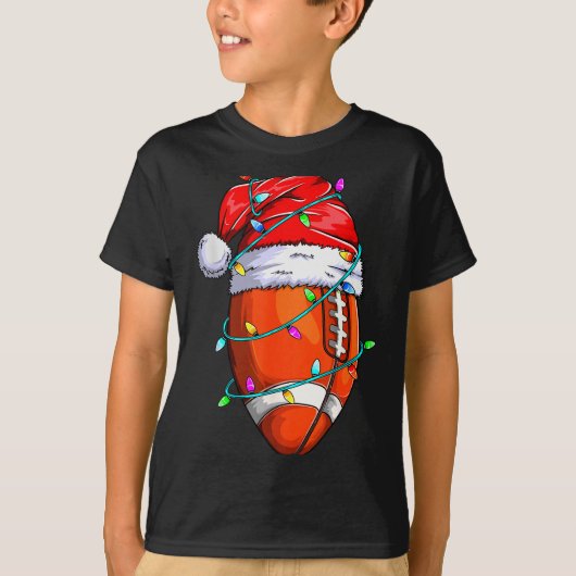 T-shirt Santa Srts Design For Men Boys Christmas Football (Devant)