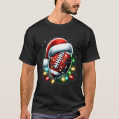 T-shirt Santa Srts Design For Men Boys Christmas Football (Devant)