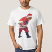 T-shirt Santa Trump Build The Wall Funny political (Devant)
