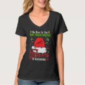 T-shirt Santa Xmas Pajamas Be Nice To The Tow Truck Driver (Devant)