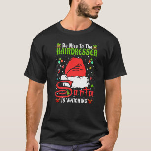 T-shirt Santa Xmas Pyjama Sois Sympa Avec Le Coiffeur Chri