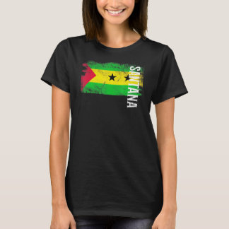 T-shirt Santana So Tom Et Prnciper Drapeau Pour Hommes Fem