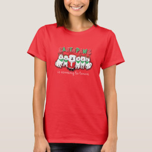 T-shirt Santapaws vient en ville RED
