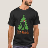 T-shirt Santaquatch Croire Bigfoot Noël Santa Hat Xm (Devant)
