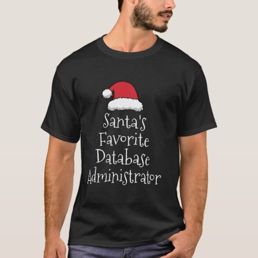 T-shirt Santas Administrateur de base de données préférée (Devant)