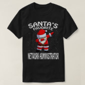 T-shirt Santas Administrateur réseau favori Noël (Design devant)