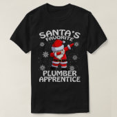T-shirt Santas Apprentice Plumber Favorite Noël (Design devant)