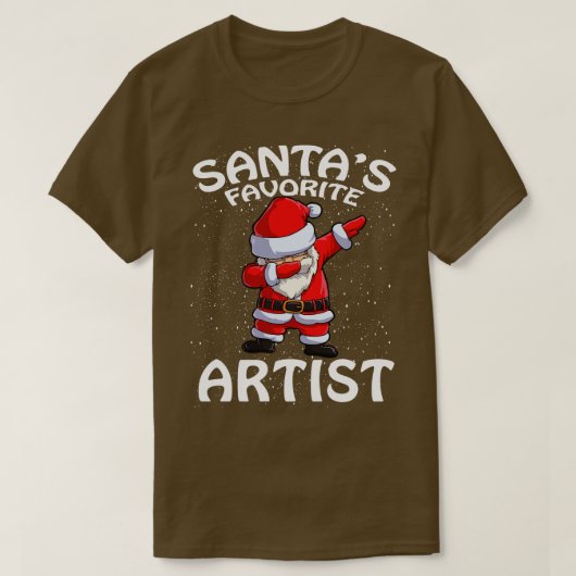 T-shirt Santas Artiste favori Noël (Design devant)