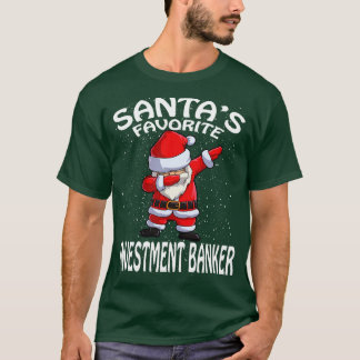 T-shirt Santas Banquier d'investissement favori Noël