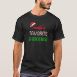 T-shirt Santas Bassoonist favori Funny basson Christma<br><div class="desc">Santas Favorite Bassoonist Funny basson Noël.</div>