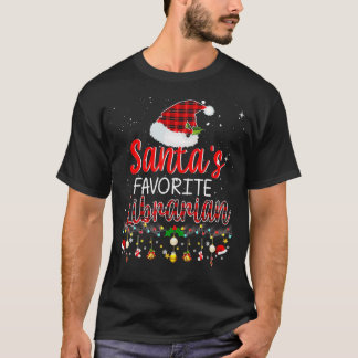 T-shirt Santas Bibliothèque préférée Noël