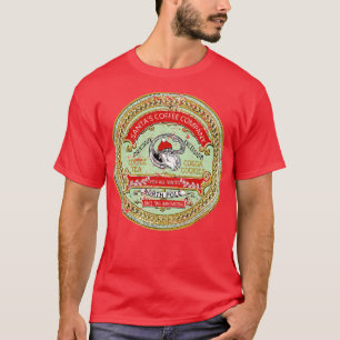 T-SHIRT SANTAS COFFEE COMPANY GRUNGE DISTRONSÉ