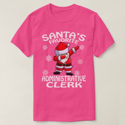 T-shirt Santas commis administratif favori Noël (Design devant)