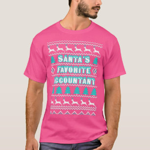 T-shirt Santas comptable préféré laide pull Noël