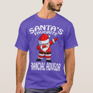 T-shirt Santas Conseiller financier favori Noël